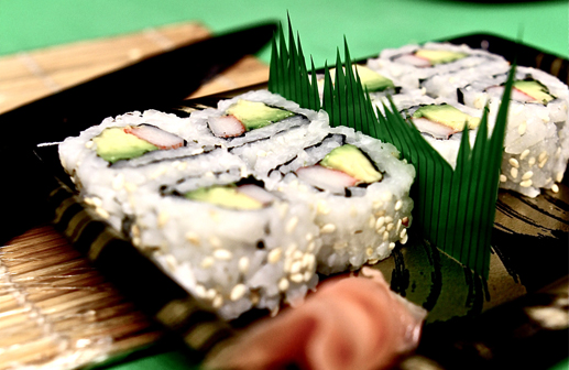 Fresh sushi rolls